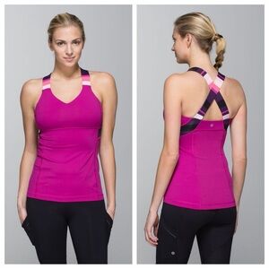 Lululemon Push Ur Limits Tank in raspberry